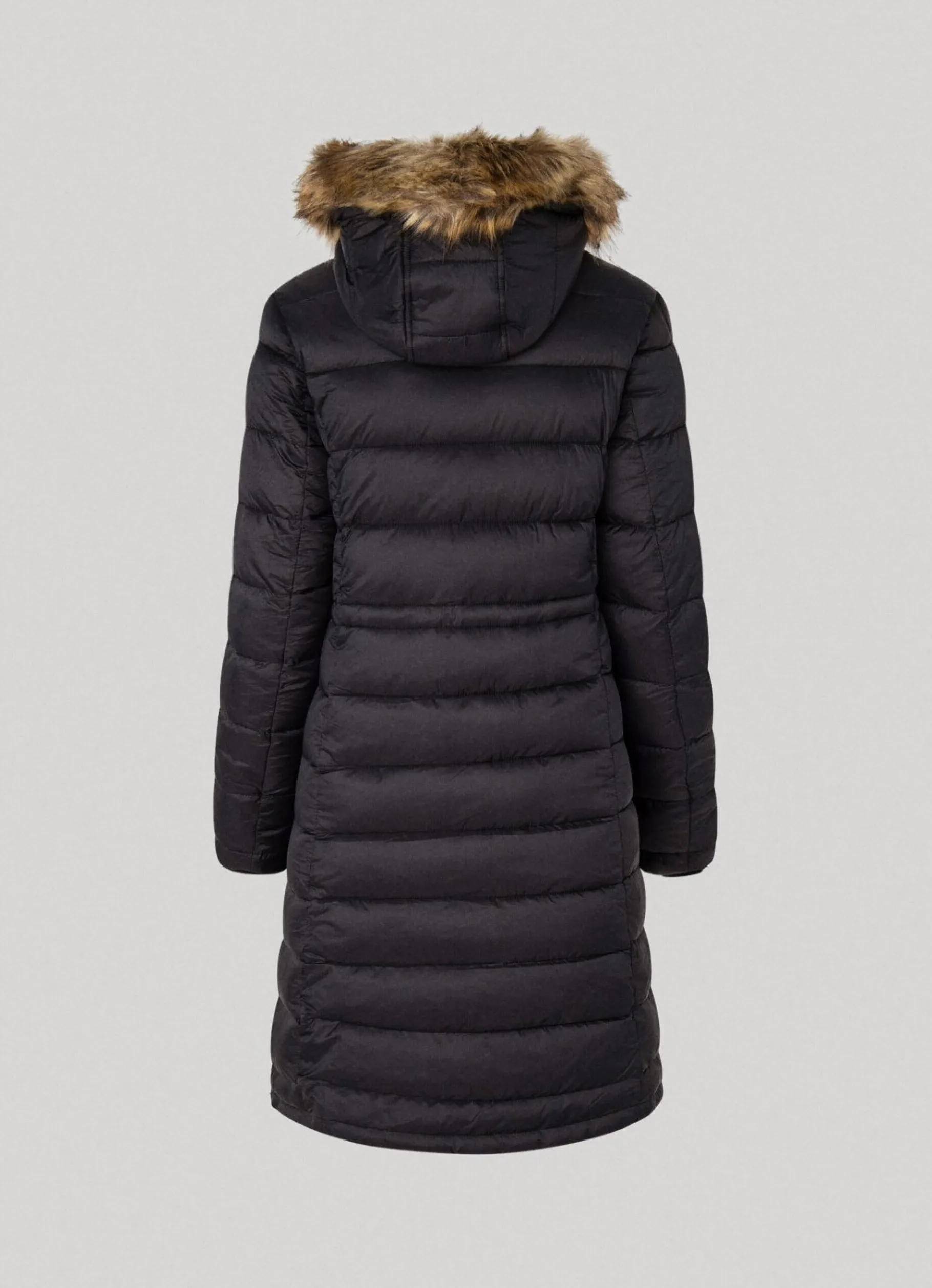 Women Pepe Jeans Long Quilted Puffer Jacket