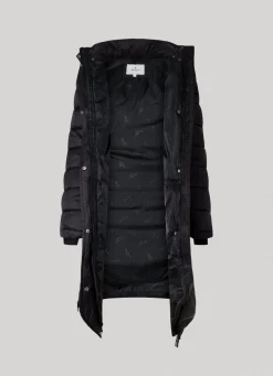 Women Pepe Jeans Long Quilted Puffer Jacket