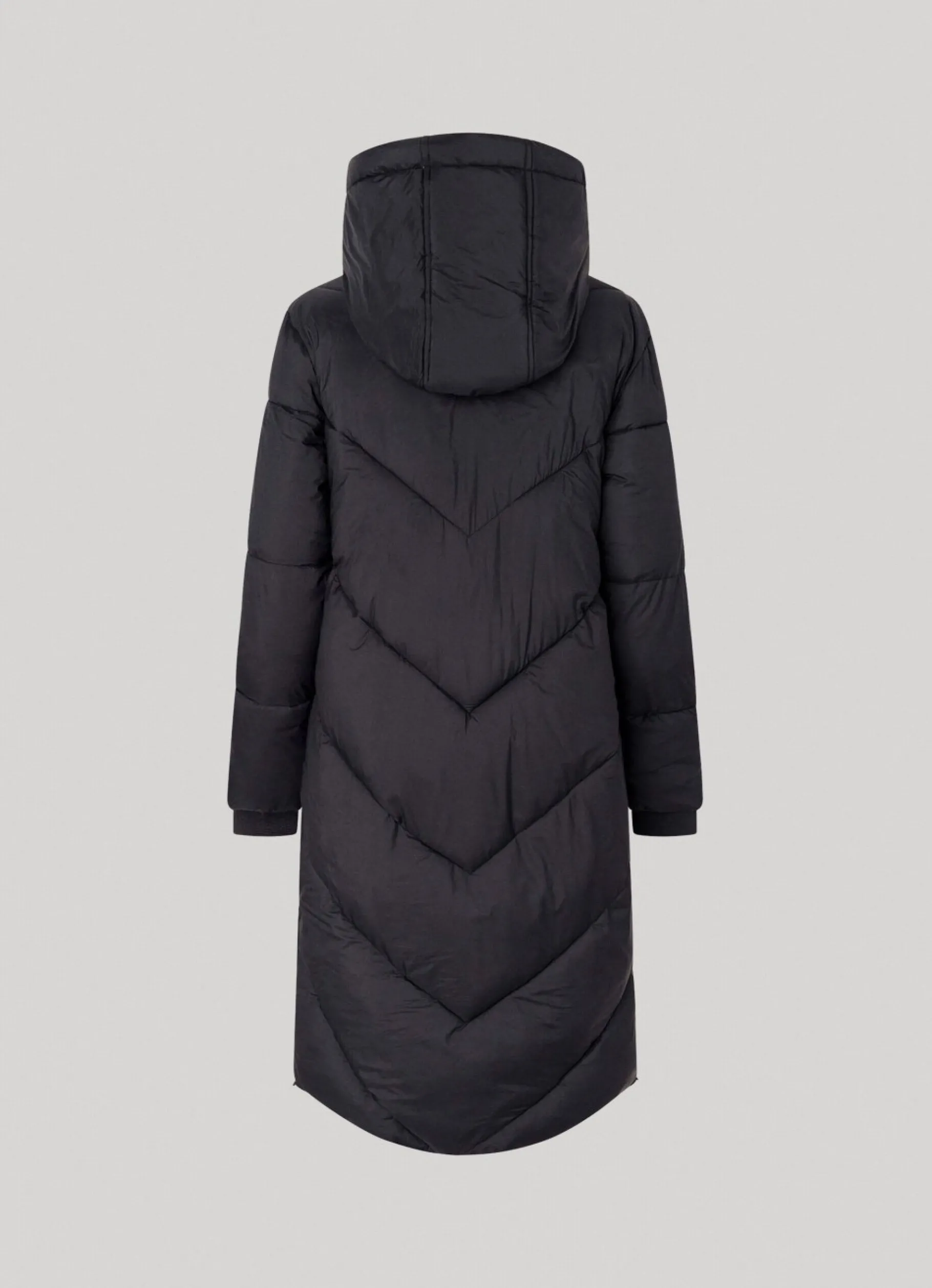 Women Pepe Jeans Long Quilted Puffer Jacket