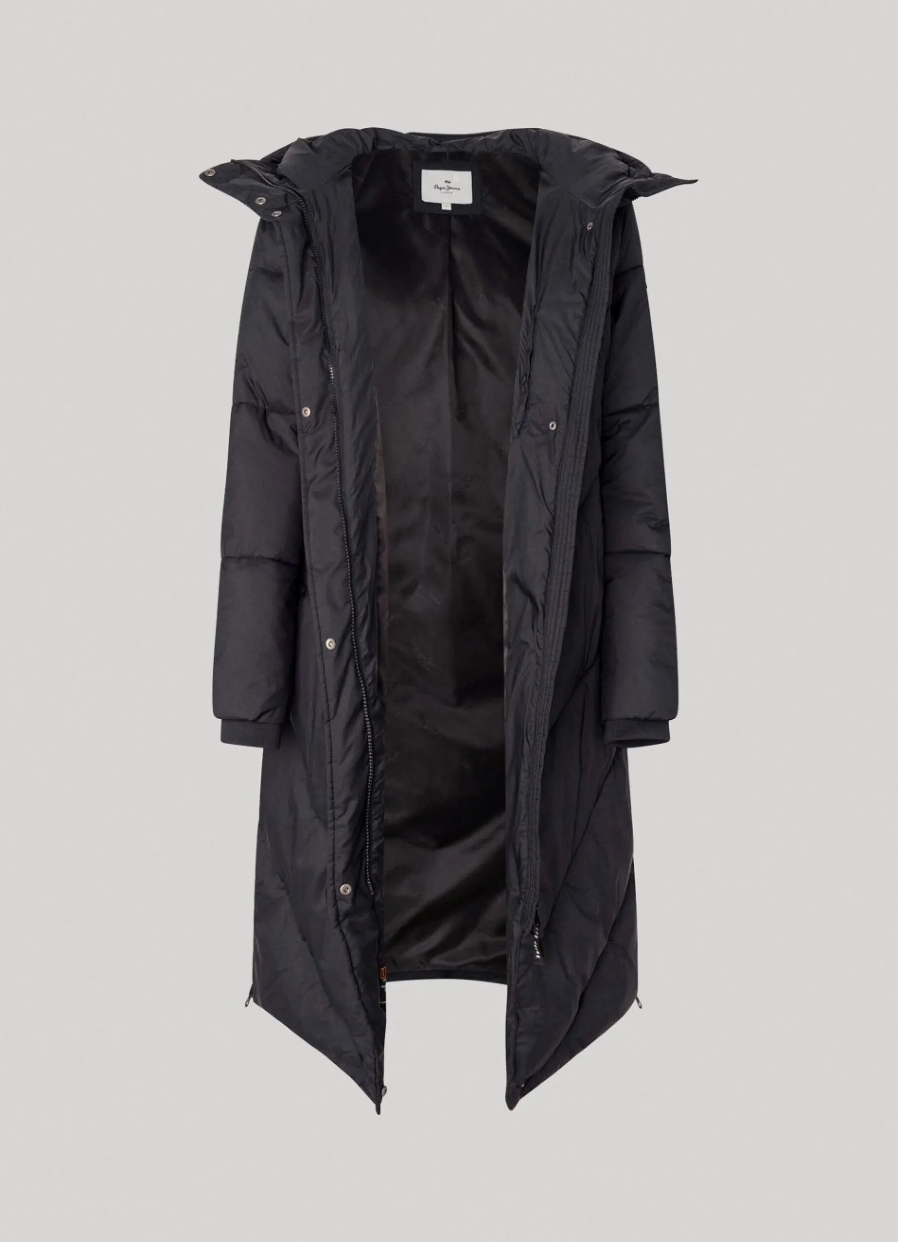 Women Pepe Jeans Long Quilted Puffer Jacket