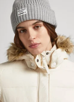 Women Pepe Jeans Long Quilted Puffer Jacket