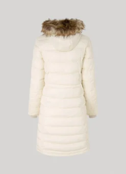 Women Pepe Jeans Long Quilted Puffer Jacket