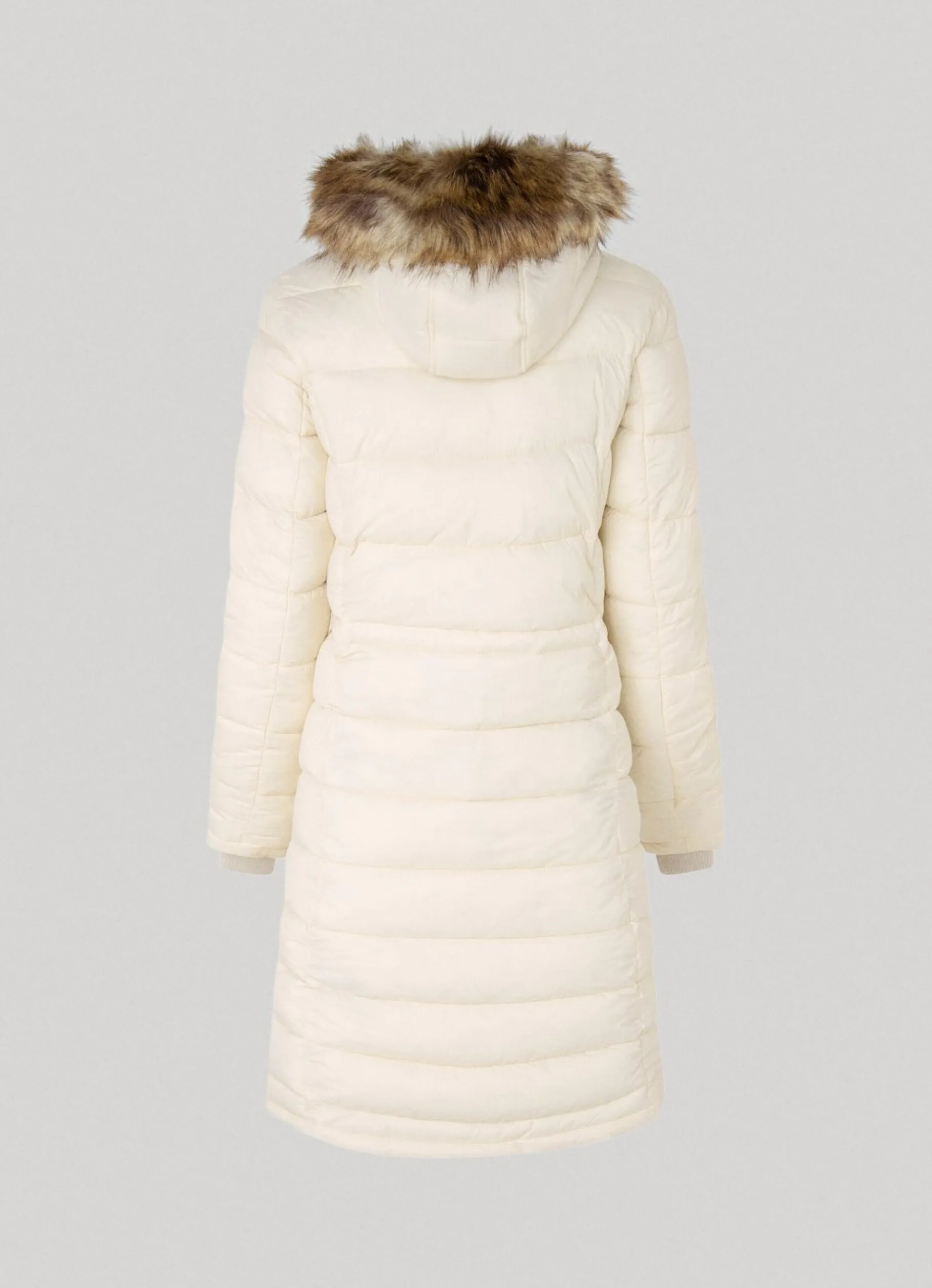 Women Pepe Jeans Long Quilted Puffer Jacket