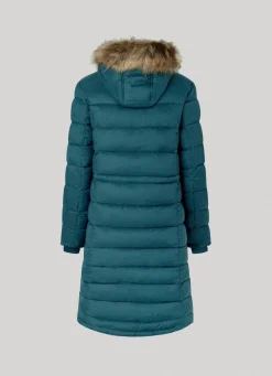 Women Pepe Jeans Long Quilted Puffer Jacket