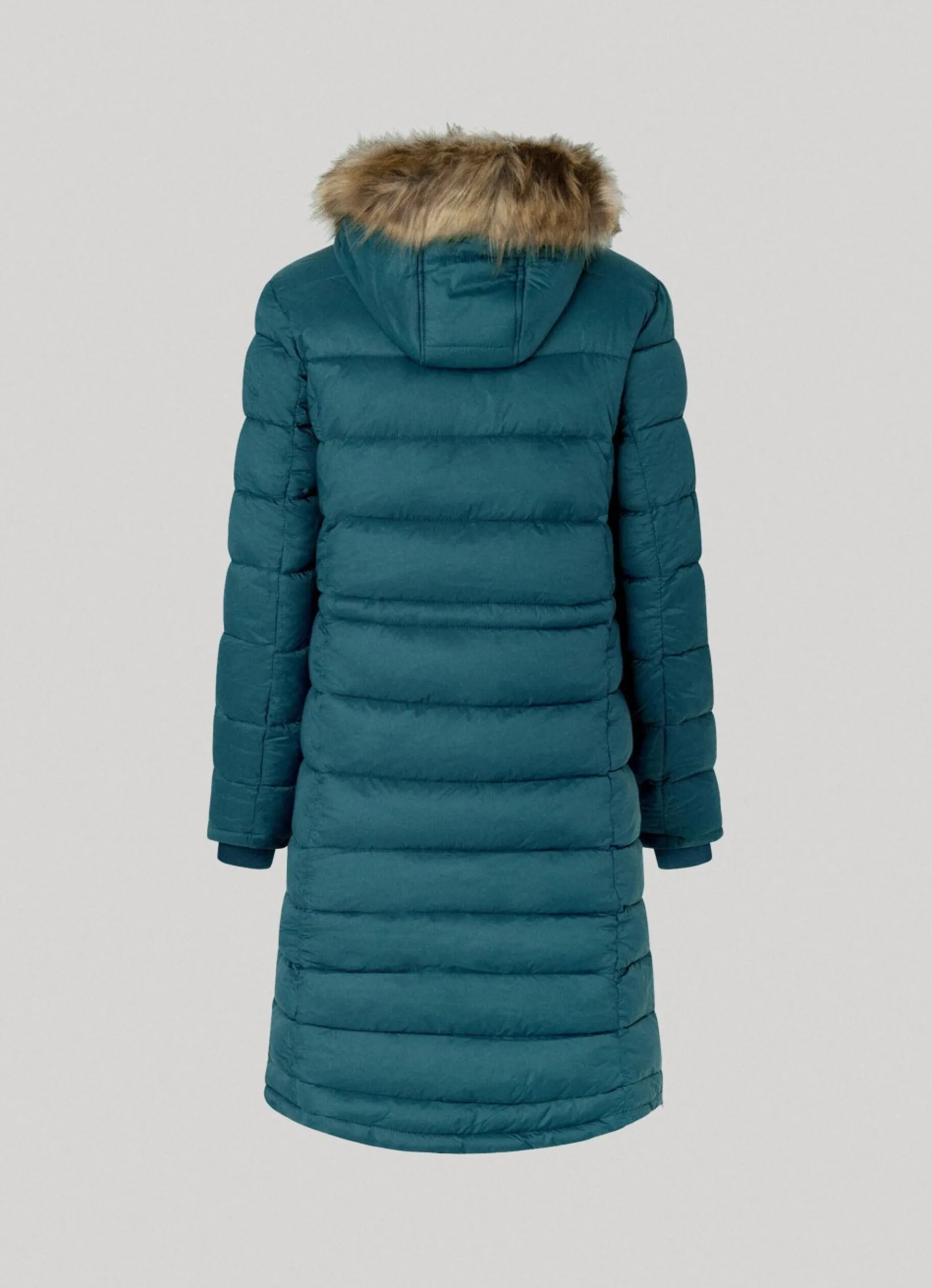 Women Pepe Jeans Long Quilted Puffer Jacket
