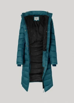 Women Pepe Jeans Long Quilted Puffer Jacket