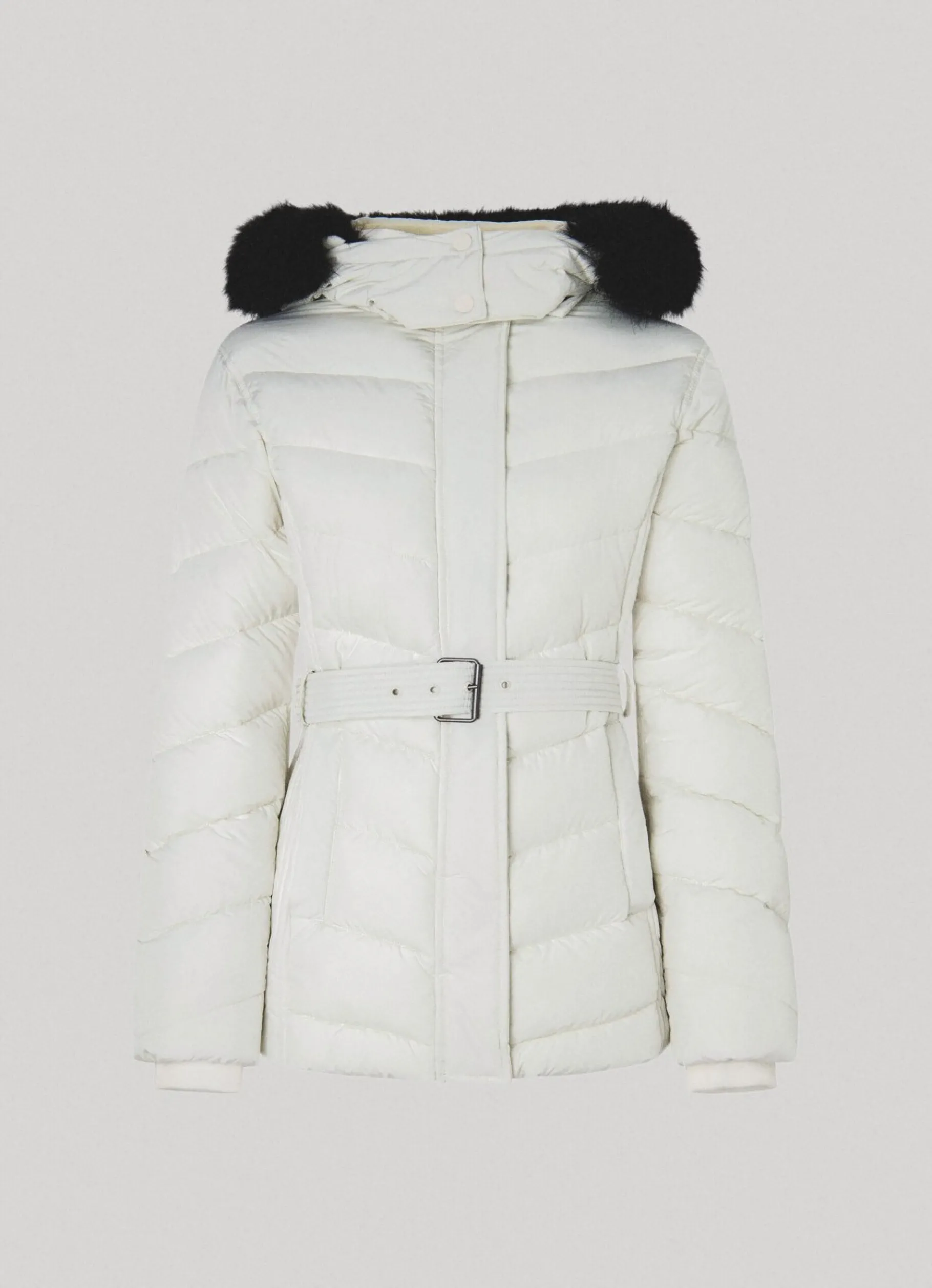 Women Pepe Jeans Long Quilted Puffer Jacket
