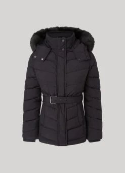 Women Pepe Jeans Long Quilted Puffer Jacket