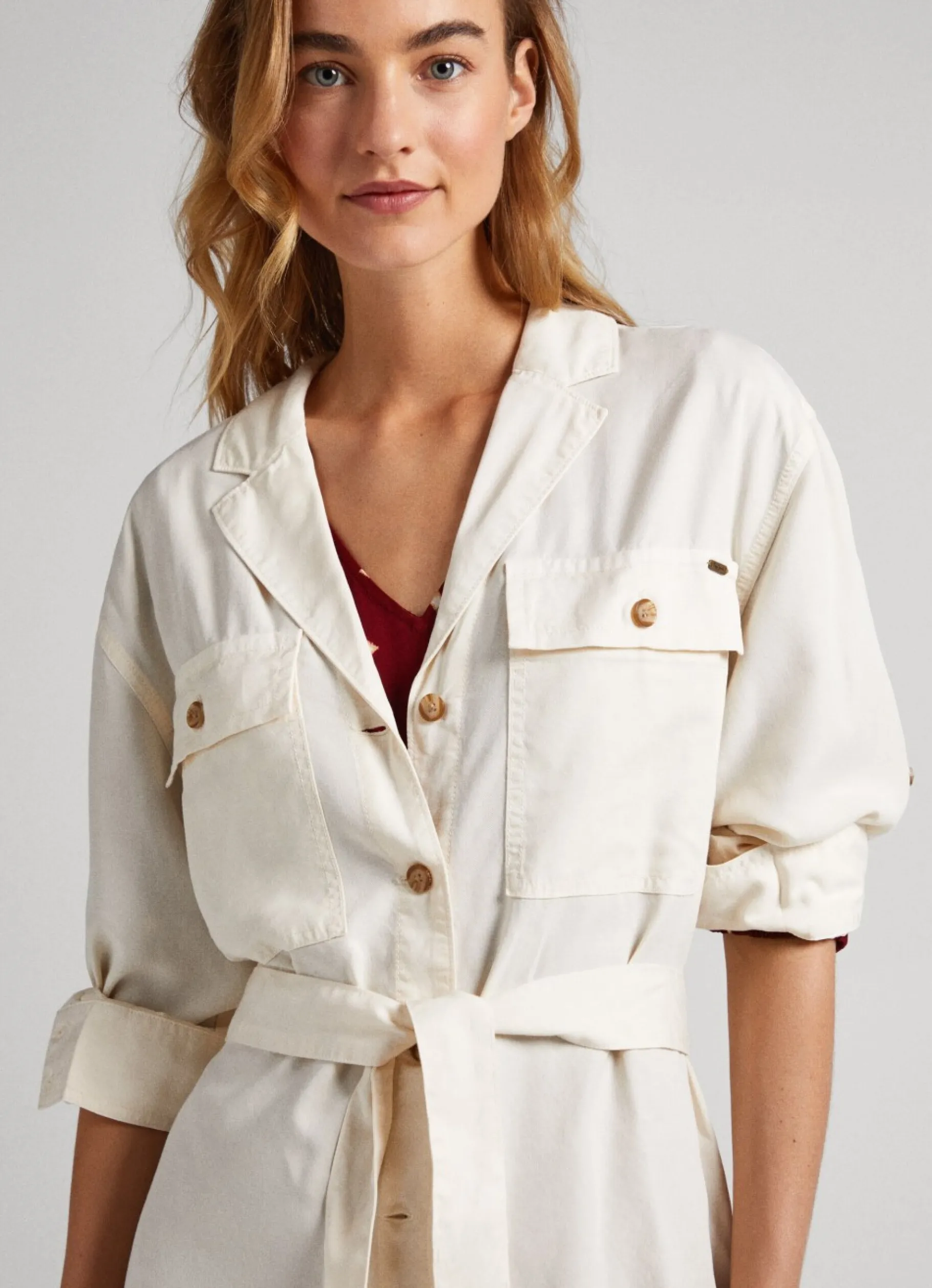 Women Pepe Jeans Long Relaxed Fit Overshirt