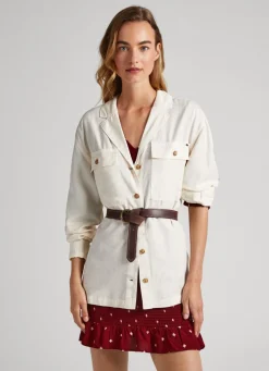 Women Pepe Jeans Long Relaxed Fit Overshirt