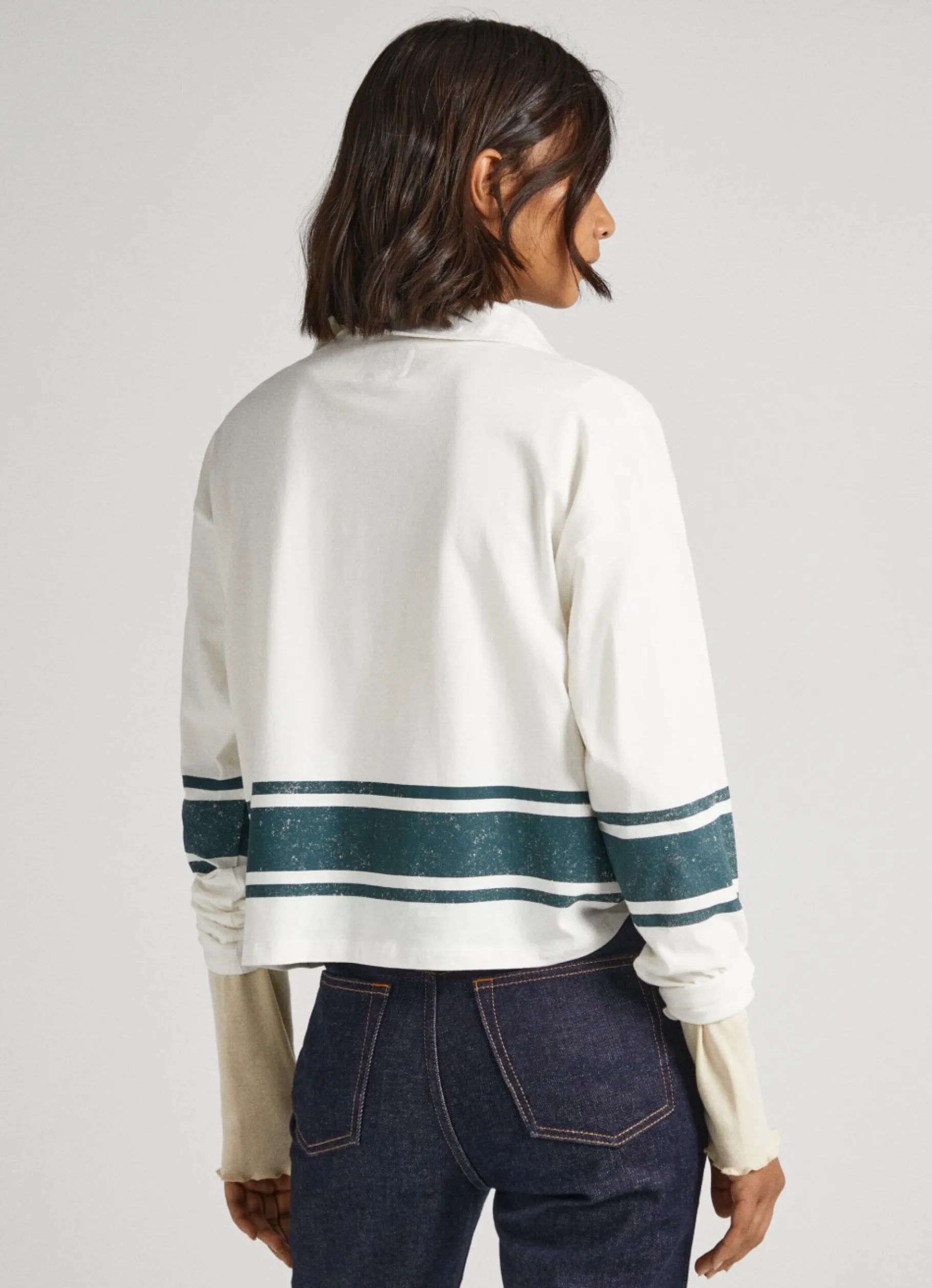 Women Pepe Jeans Long Sleeve Polo Shirt
