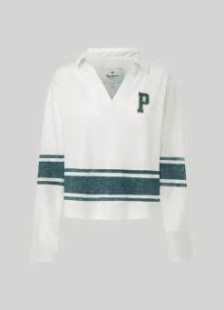 Women Pepe Jeans Long Sleeve Polo Shirt