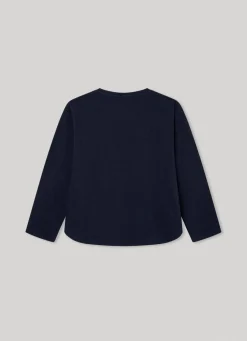 Girl Pepe Jeans Long Sleeve Strass Logo T-Shirt