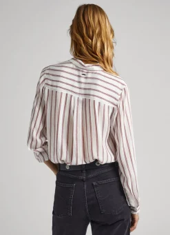 Women Pepe Jeans Long Sleeve Striped Shirt