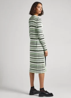 Women Pepe Jeans Long Stripe-Print Cardigan