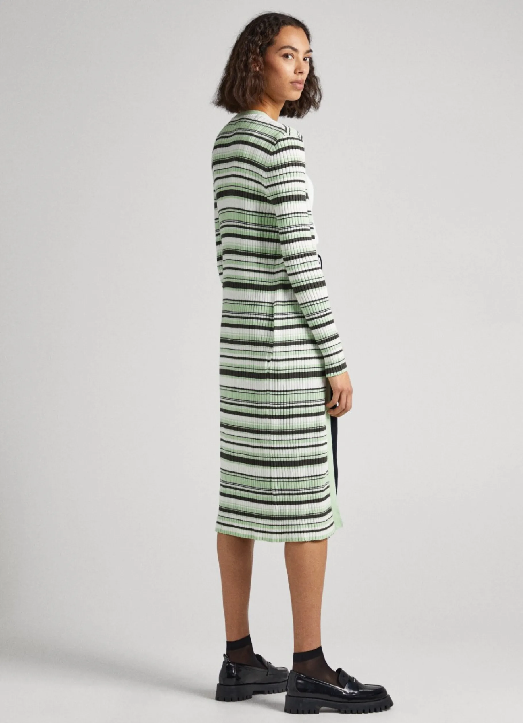 Women Pepe Jeans Long Stripe-Print Cardigan