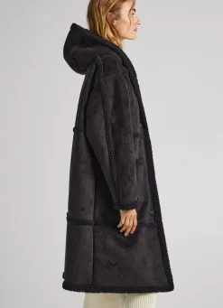 Women Pepe Jeans Long Suedette Jacket