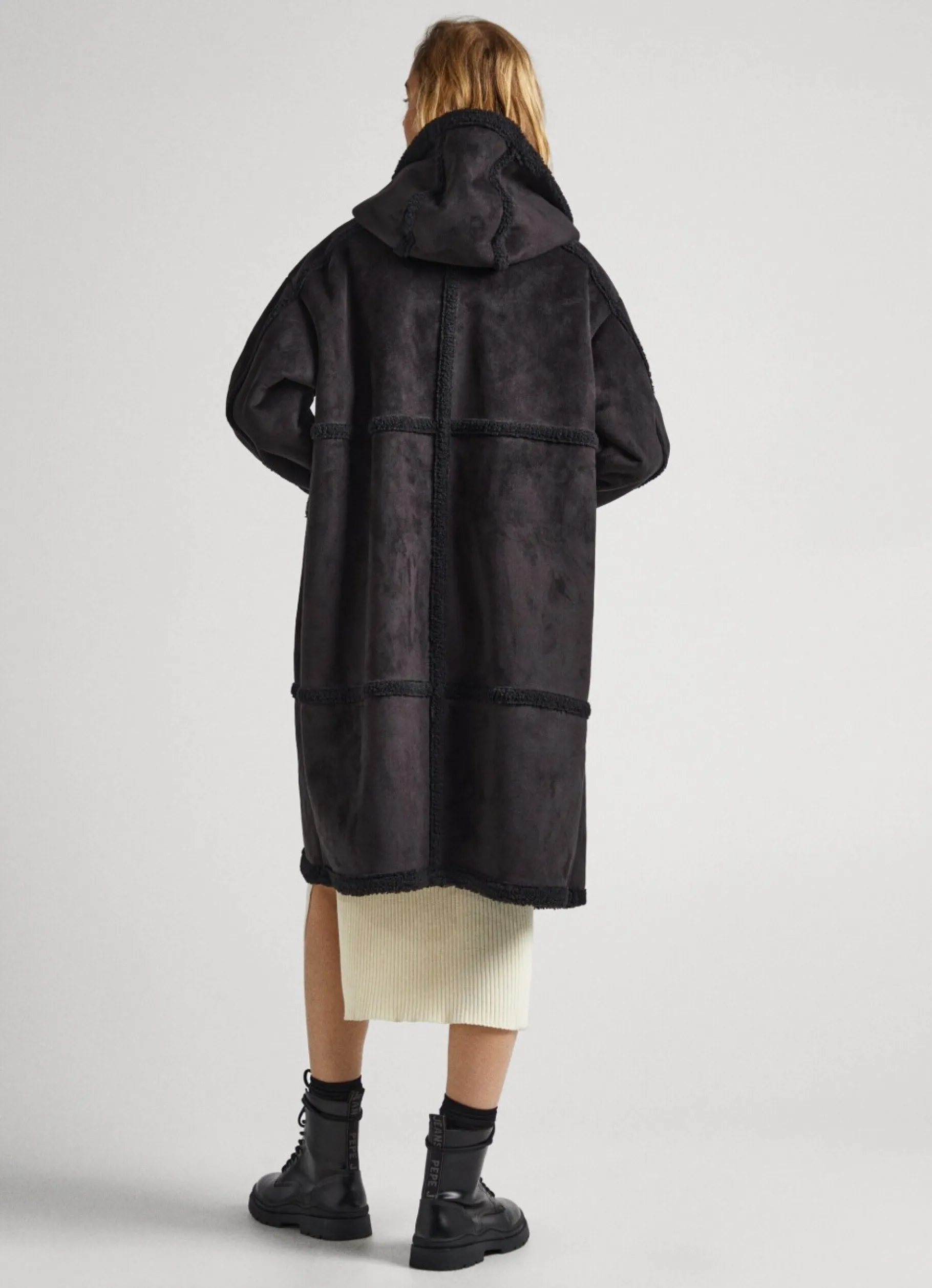 Women Pepe Jeans Long Suedette Jacket