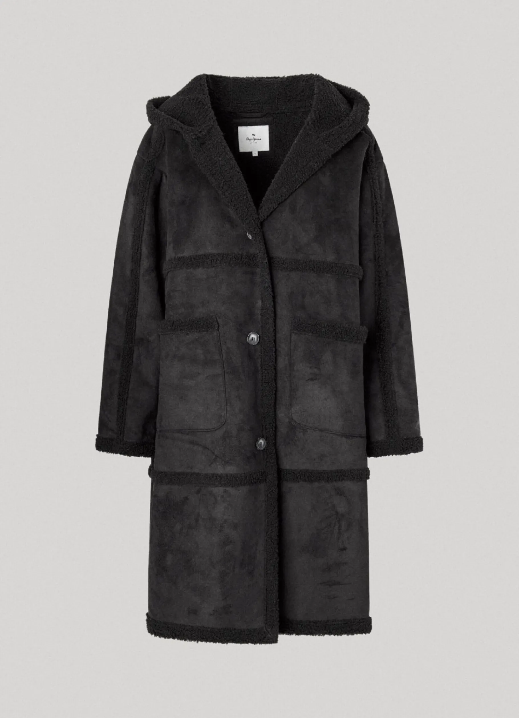 Women Pepe Jeans Long Suedette Jacket
