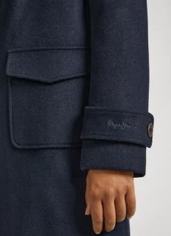 Women Pepe Jeans Long Wool Coat