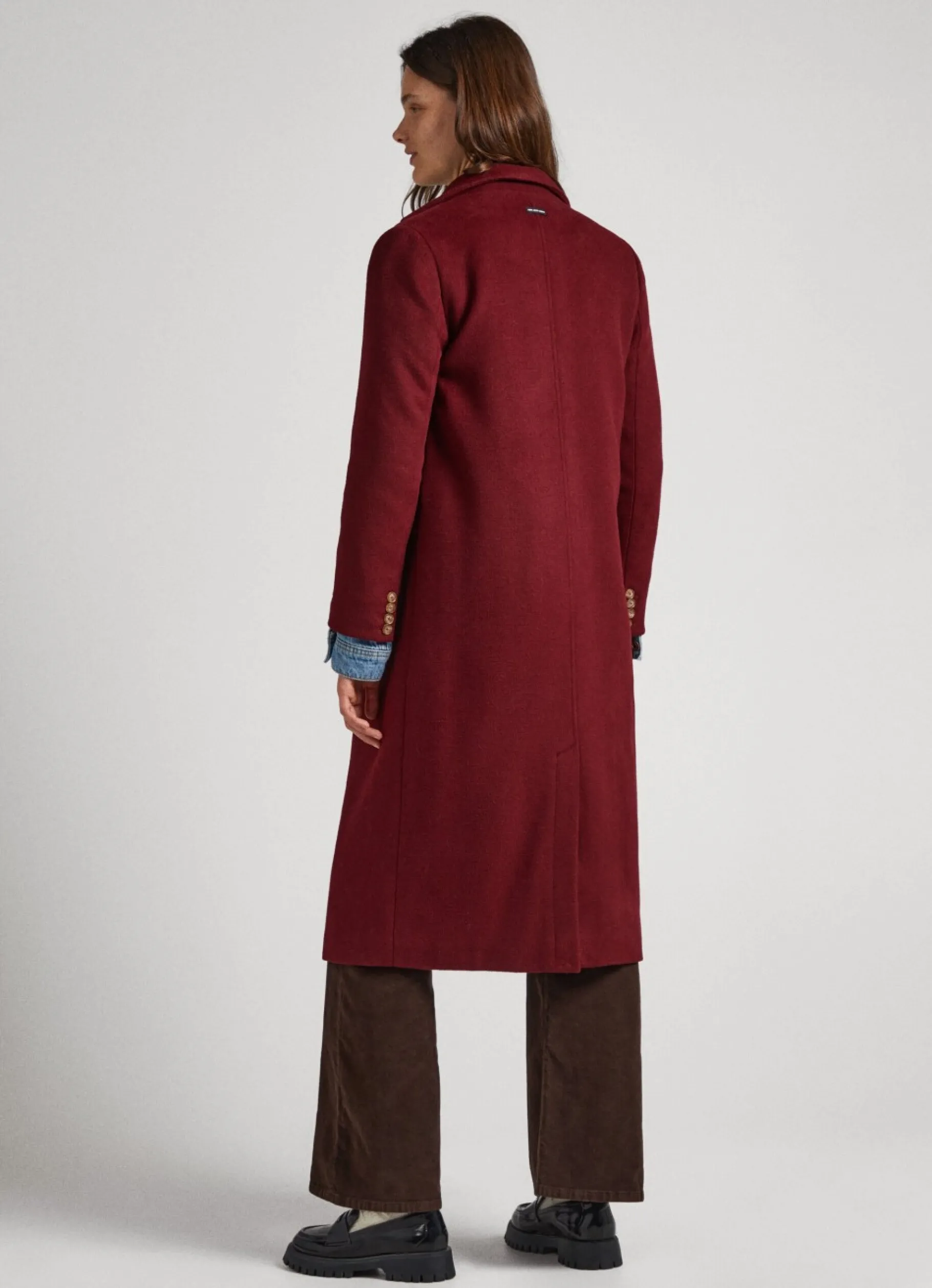 Women Pepe Jeans Long Wool Coat