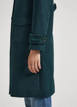 Women Pepe Jeans Long Wool Coat