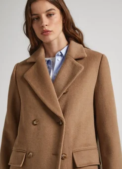 Women Pepe Jeans Long Wool Coat