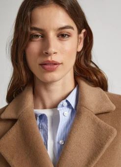 Women Pepe Jeans Long Wool Coat