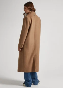 Women Pepe Jeans Long Wool Coat