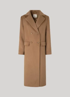 Women Pepe Jeans Long Wool Coat