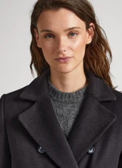 Women Pepe Jeans Long Wool Coat