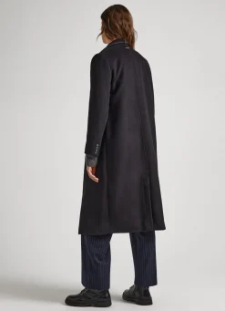 Women Pepe Jeans Long Wool Coat