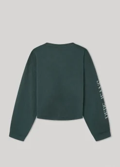Girl Pepe Jeans Long-Sleeve Logo Print T-Shirt