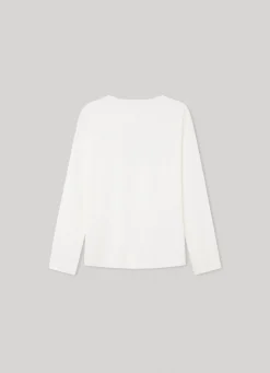 Girl Pepe Jeans Long-Sleeve Logo Print T-Shirt