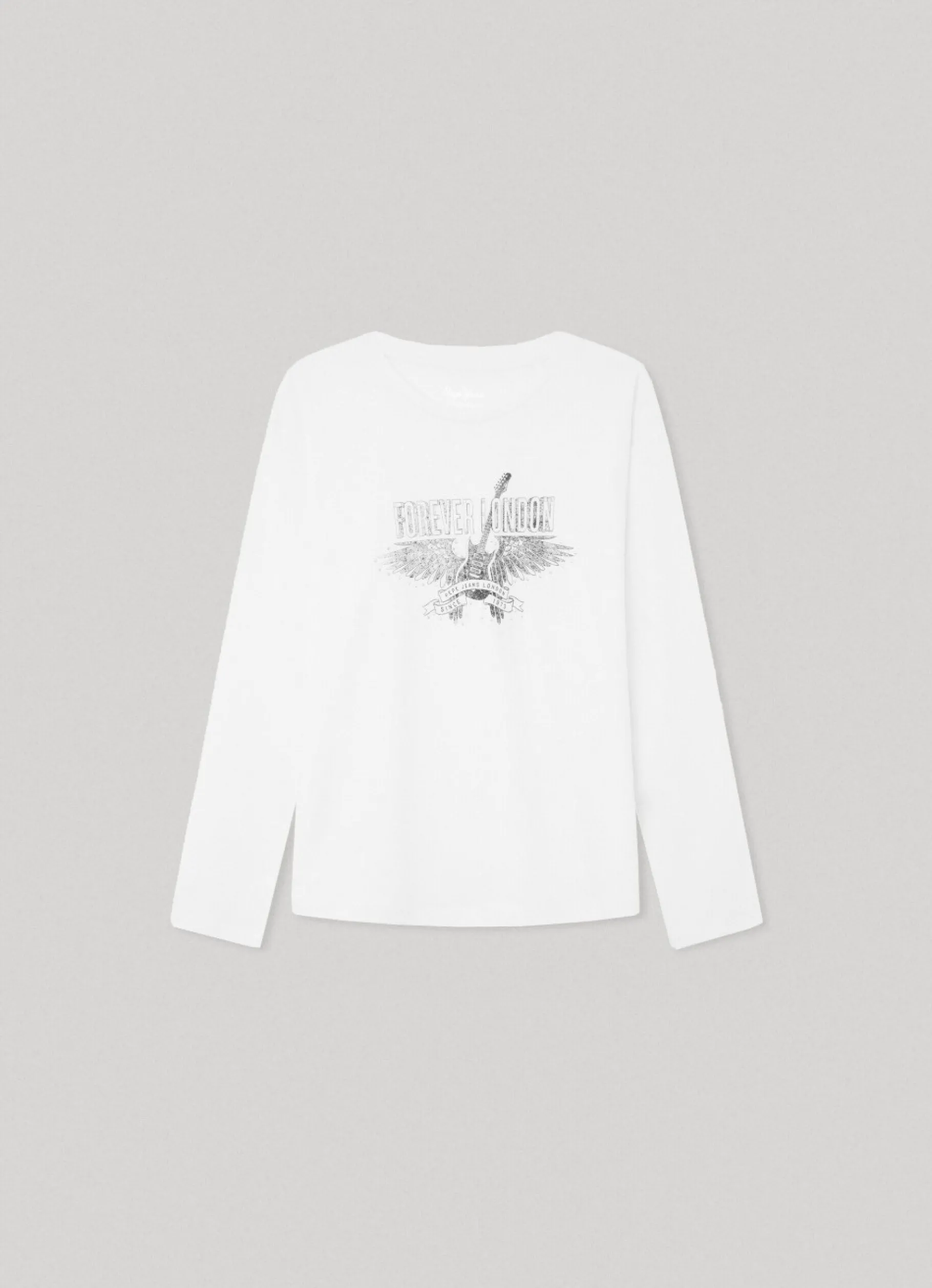 Girl Pepe Jeans Long-Sleeve Logo Print T-Shirt