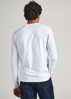Men Pepe Jeans Long-Sleeved Cotton T-Shirt