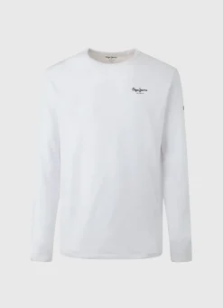Men Pepe Jeans Long-Sleeved Cotton T-Shirt