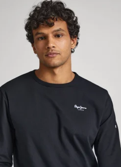 Men Pepe Jeans Long-Sleeved Cotton T-Shirt