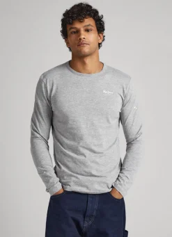 Men Pepe Jeans Long-Sleeved Cotton T-Shirt