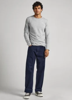 Men Pepe Jeans Long-Sleeved Cotton T-Shirt