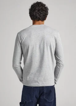 Men Pepe Jeans Long-Sleeved Cotton T-Shirt