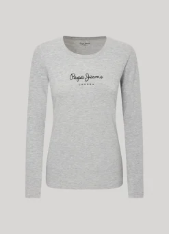 Women Pepe Jeans Long-Sleeved Cotton T-Shirt