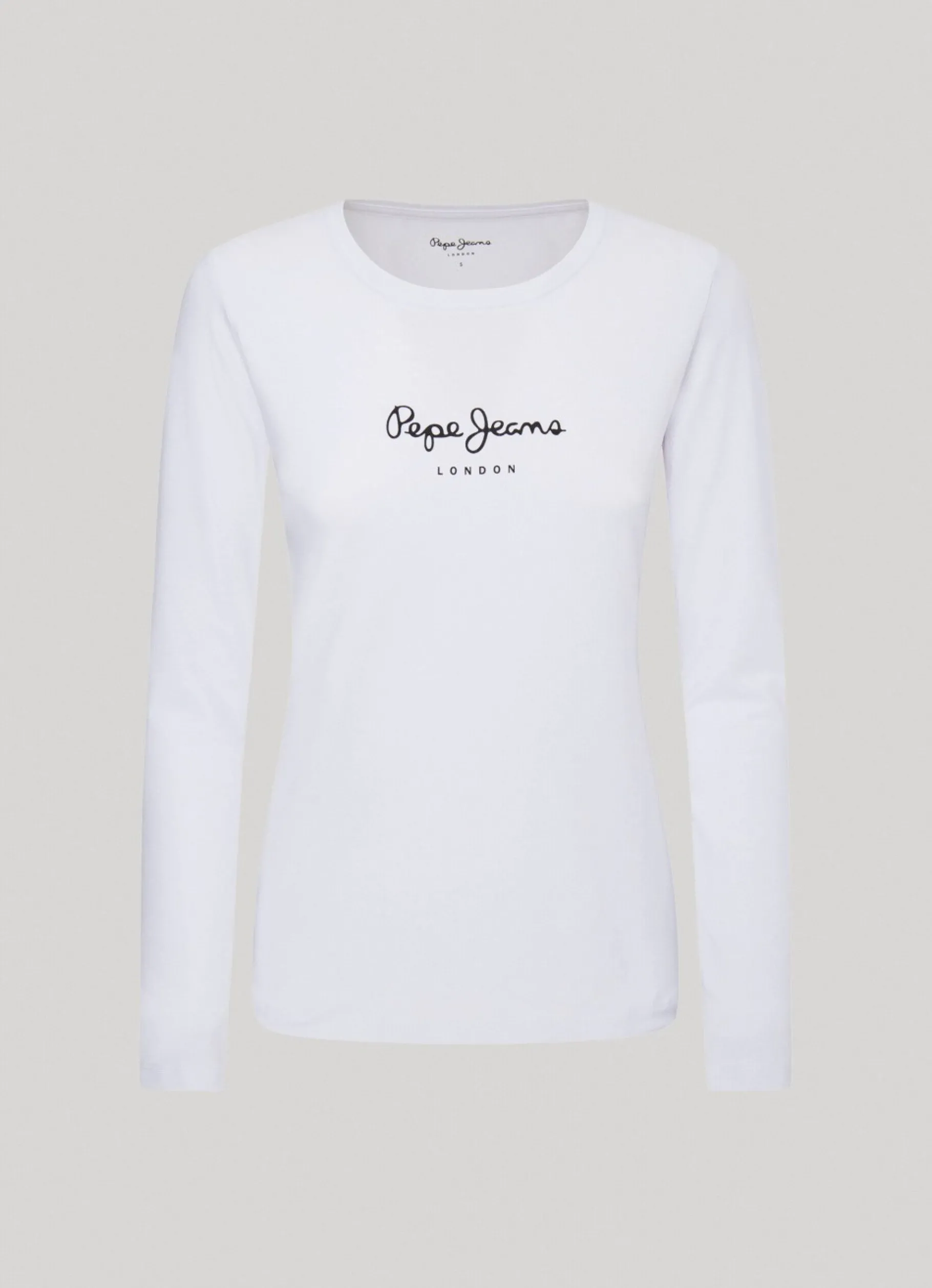 Women Pepe Jeans Long-Sleeved Cotton T-Shirt