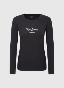 Women Pepe Jeans Long-Sleeved Cotton T-Shirt