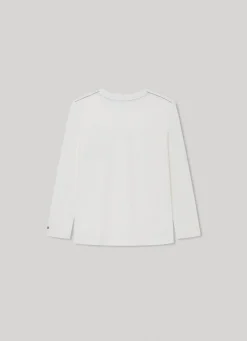 Boy Pepe Jeans Long-Sleeved Logo Print T-Shirt