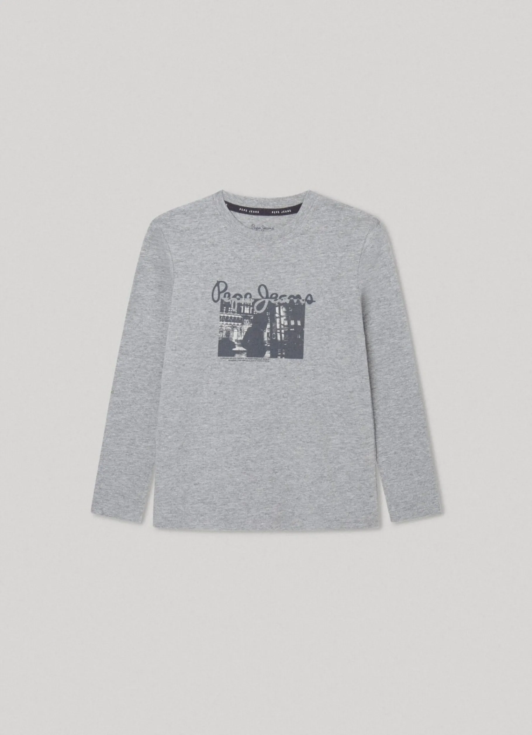 Boy Pepe Jeans Long-Sleeved Logo Print T-Shirt
