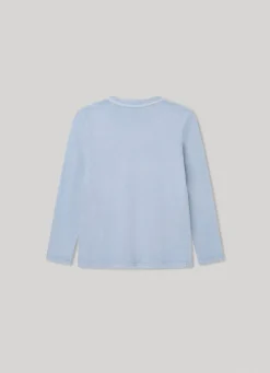 Boy Pepe Jeans Long-Sleeved Logo Print T-Shirt