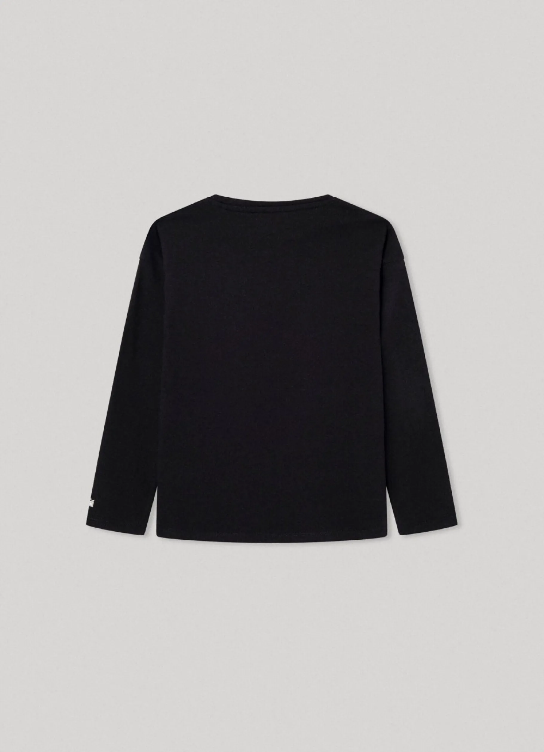 Girl Pepe Jeans Long-Sleeved Strass Logo T-Shirt