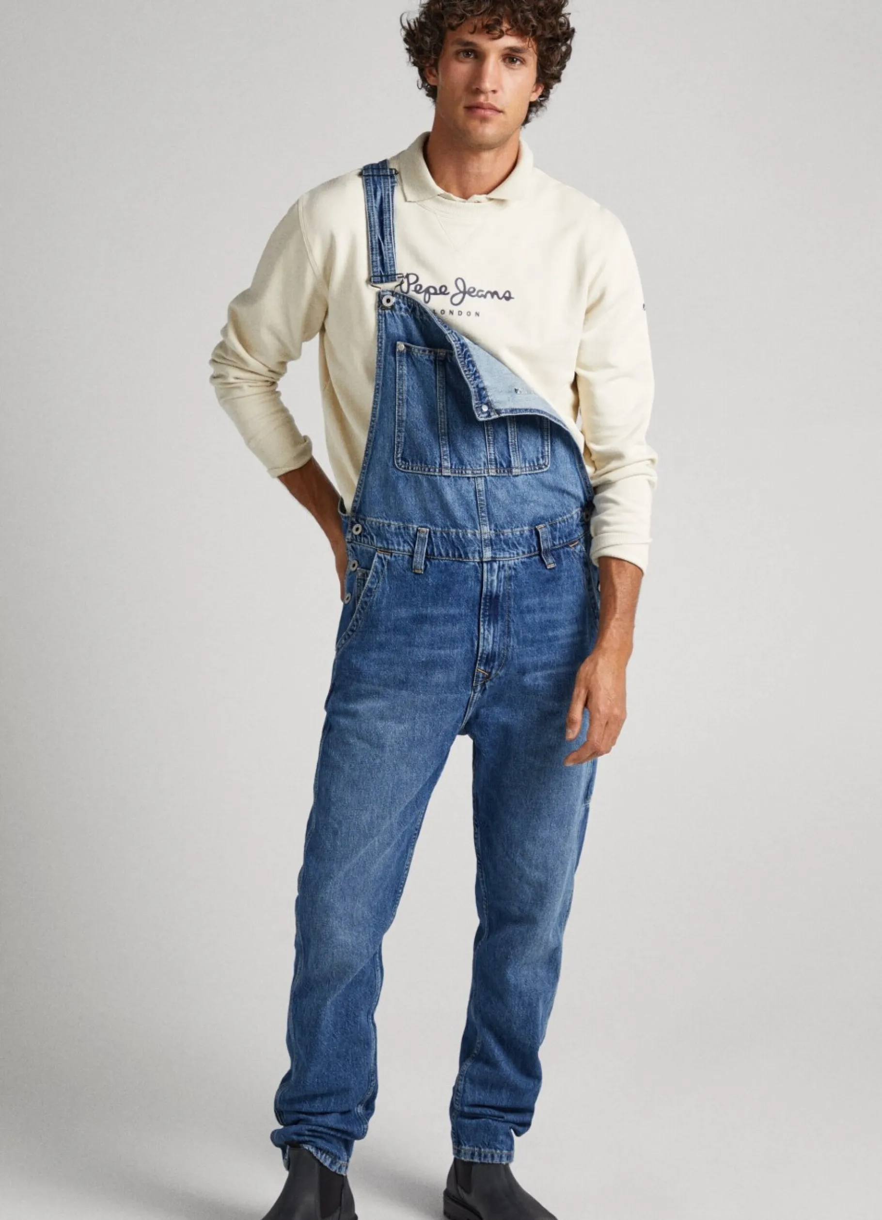 Men Pepe Jeans Loose Fit Dungarees