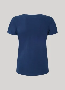 Women Pepe Jeans Lycra T-Shirt With Printed Logo